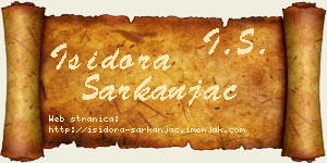 Isidora Sarkanjac vizit kartica
